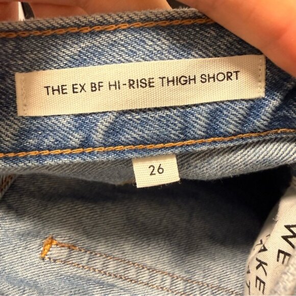 Aritzia Denim Forum The Ex-BF High Rise Tight Shorts Size 26 - Picture 7 of 8
